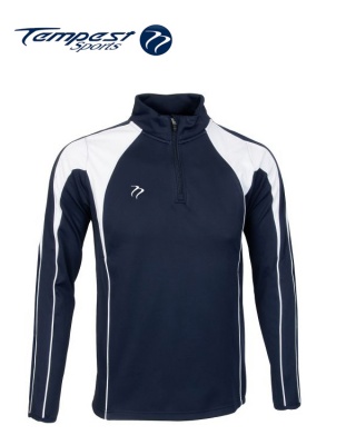 Navy White Half Zip Midlayer